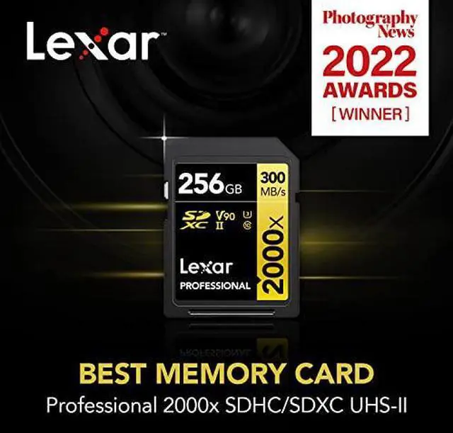 Alt view image 15 of 19 - Lexar Professional SDXC Memory Card 2000x 128GB Class 10 UHSII U3 WO Reader