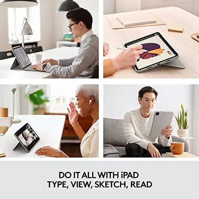 Alt view image 12 of 17 - Logitech Combo Touch Keyboard/Cover Case for 11" Apple iPad Pro 3rd Generation iPad Pro 2nd Generation iPad Pro Tablet Sand 920010165