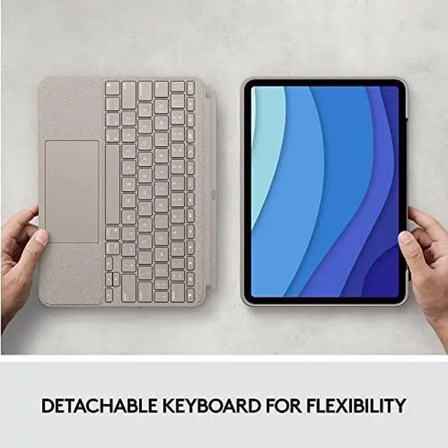 Alt view image 17 of 17 - Logitech Combo Touch Keyboard/Cover Case for 11" Apple iPad Pro 3rd Generation iPad Pro 2nd Generation iPad Pro Tablet Sand 920010165