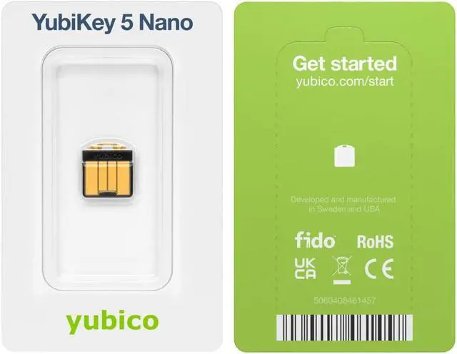 Alt view image 8 of 12 - Yubico YubiKey 5 Nano - Two factor authentication security key -  USB-A