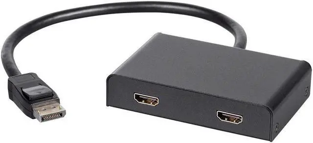 Alt view image 15 of 20 - Monoprice 2-Port DisplayPort 1.2 to HDMI Multi-Stream Transport (MST) Hub, Ideal For Digital Signage And Large Video Displays In Schools, Churches