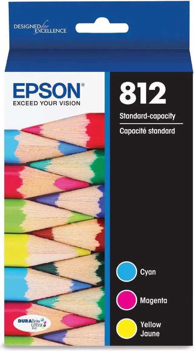 Alt view image 9 of 15 - Epson T812 Cyan Magenta Yellow DuraBrite Ultra Ink T812520S