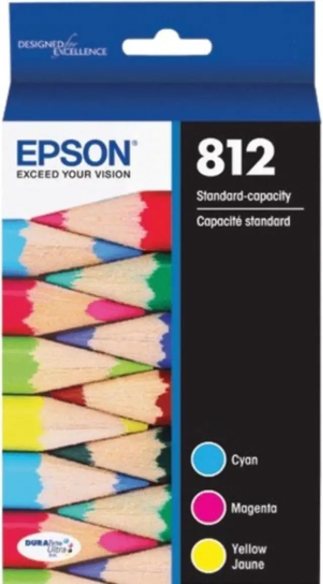 Alt view image 11 of 15 - Epson T812 Cyan Magenta Yellow DuraBrite Ultra Ink T812520S