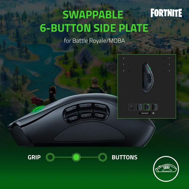 Alt view image 18 of 17 - Razer Naga Pro Wireless Gaming Mouse: Interchangeable Side Plate w/ 2, 6, 12 Button Configurations - Focus+ 20K DPI Optical Sensor - Fastest Gaming Mouse Switch - Chroma RGB Lighting