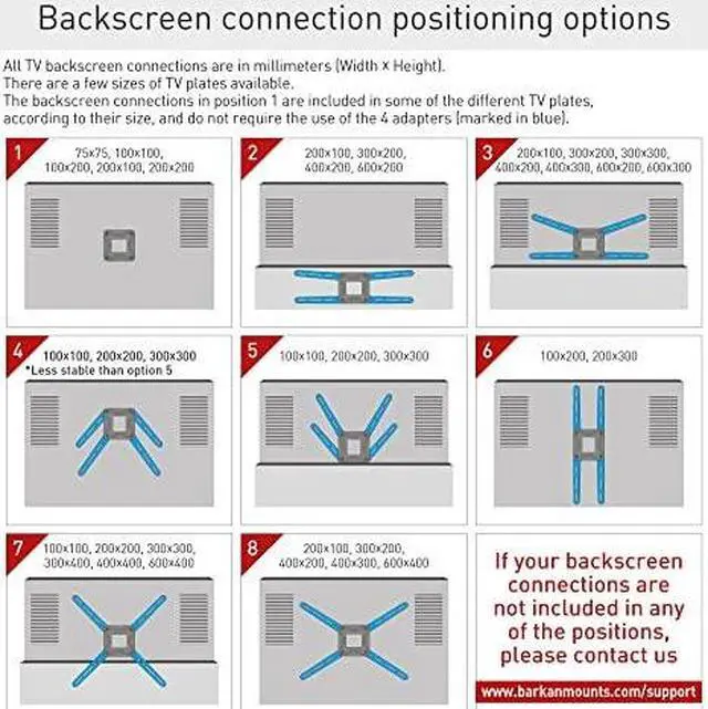 Alt view image 11 of 16 - barkan long tv wall mount, 13-65 inch full motion articulating - 4 movement flat/curved screen bracket, holds up to 79lbs, extremely extendable, fits led oled lcd