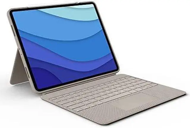 Alt view image 10 of 20 - Logitech Combo Touch Keyboard/Cover Case Folio for 12.9" Apple Logitech iPad Pro 5th Generation Tablet Sand 920010119