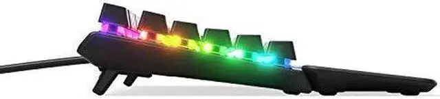 Alt view image 12 of 17 - steelseries apex 7 mechanical gaming keyboard - oled smart display - usb passthrough and media controls - linear and quiet - rgb backlit (red switch)