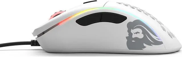 Alt view image 19 of 20 - Glorious Model D Matte White Wired Gaming Mouse