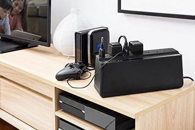 Alt view image 20 of 20 - APC BE850G2 UPS 850VA, 120V, 2 USB charging ports, 9 NEMA outlets(3 surge)- Tower - 8 Hour Recharge - 2 Minute Stand-by - 120 V Input - 120 V AC Output-Stepped Approximated Sine Wave - 6 x NEMA 5-15R