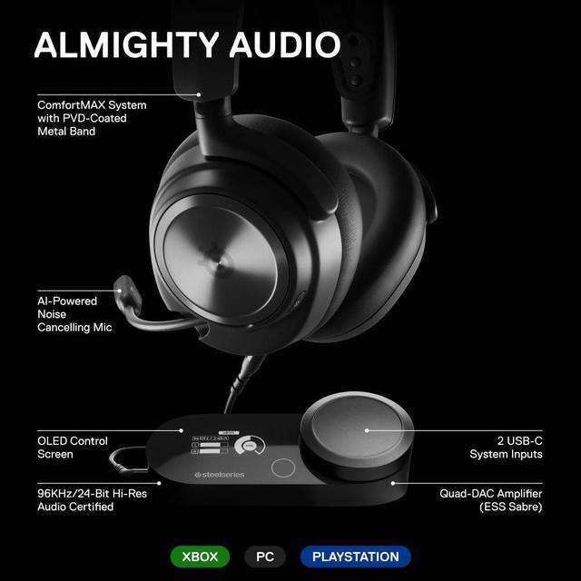 Alt view image 16 of 16 - SteelSeries Arctis Nova Pro Xbox Wired High-Fidelity Gaming Audio with Multi-System Connect - Black