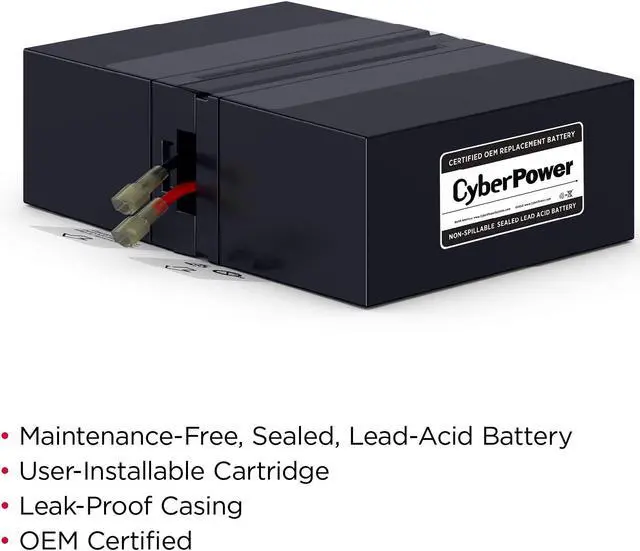 Alt view image 14 of 15 - CyberPower RB1280X2B UPS Replacement Battery Cartridge