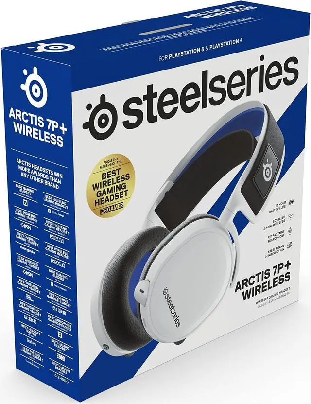 Alt view image 9 of 14 - SteelSeries Arctis 7P+ Wireless USB-C Charging Connector Circumaural Gaming Headset