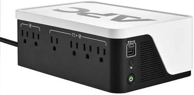 Alt view image 7 of 13 - APC UPS Battery Backup, 500VA Backup Battery with 4 Outlets, Type C USB Charging , BE500G3 Back-UPS
