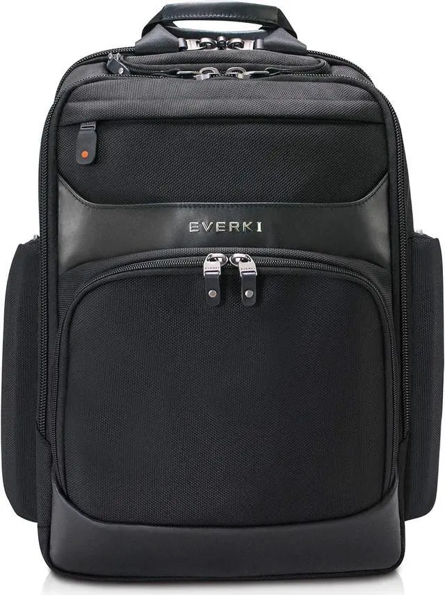 Alt view image 10 of 20 - Everki Onyx Premium Travel Friendly Laptop Backpack 15.6 inch Black Bags and Sleeves