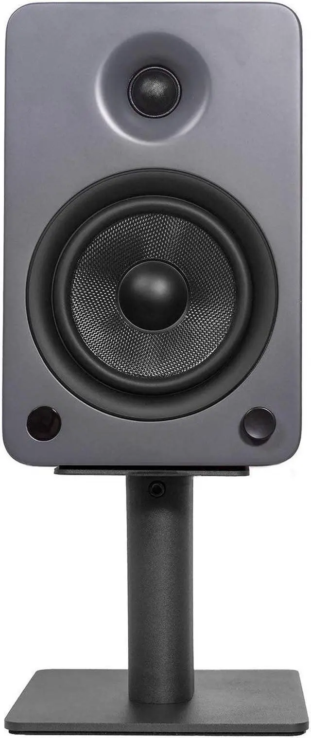 Alt view image 12 of 20 - Kanto SP6HD 6" Fixed-Height Desktop Stands for Bookshelf Speakers - Black (Pair)