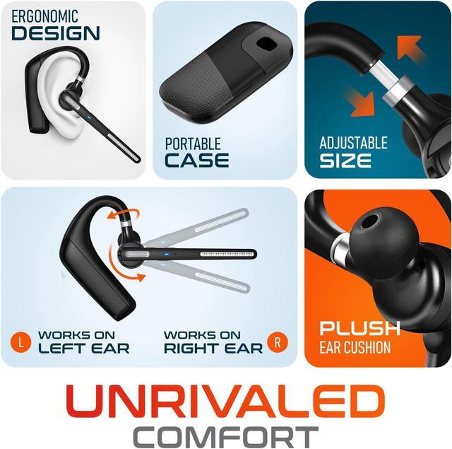 Alt view image 12 of 20 - Delton 90X Noise Canceling Wireless Computer Headset, Auto Pair with PC/Laptop, Earbud for Work 100H, Work from Home, Video Conferencing Headset Compatible with Zoom, Meet, MS Teams