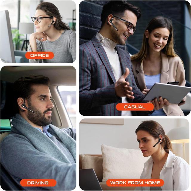 Alt view image 14 of 20 - Delton 90X Noise Canceling Wireless Computer Headset, Auto Pair with PC/Laptop, Earbud for Work 100H, Work from Home, Video Conferencing Headset Compatible with Zoom, Meet, MS Teams