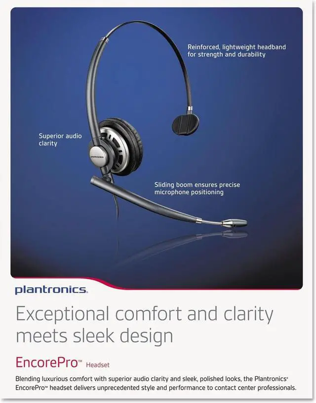 Alt view image 4 of 4 - Plantronics 78712_101 Wired Headset_ Black