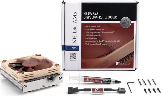 Alt view image 4 of 6 - noctua nh-l9a-am5, premium low-profile cpu cooler for amd am5 (brown)