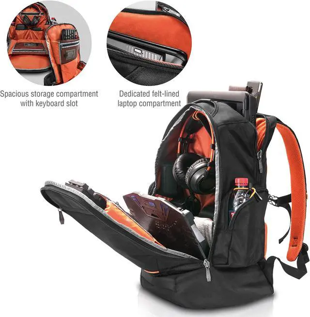 Alt view image 11 of 17 - Everki ContemPRO 117 Laptop Backpack up to 18.4 inch Black Bags and Sleeves