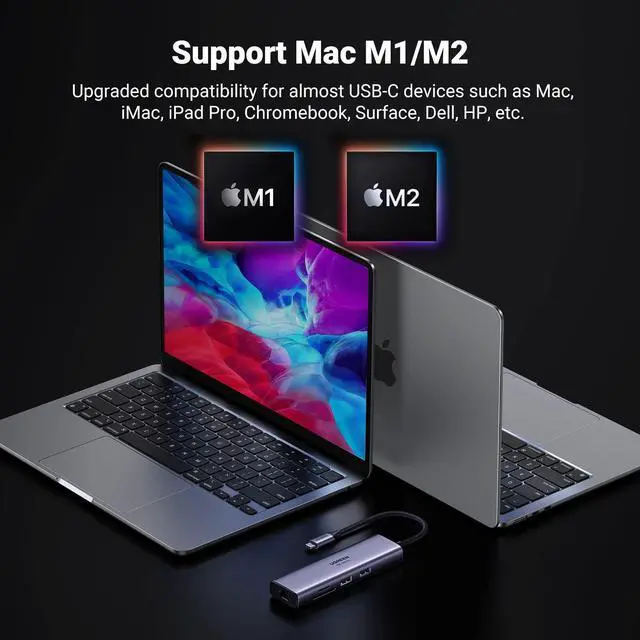 Alt view image 3 of 7 - UgREEN USB c Hub 4K@60Hz, USB to HDMI Multiport Adapter, 7-in-1 USB Hub for Laptop, 1gbps Ethernet, 100W PD, SDTF card Reader, 2 USB 30 Ports, Docking Station compatible with MacBook, iPad, Surface