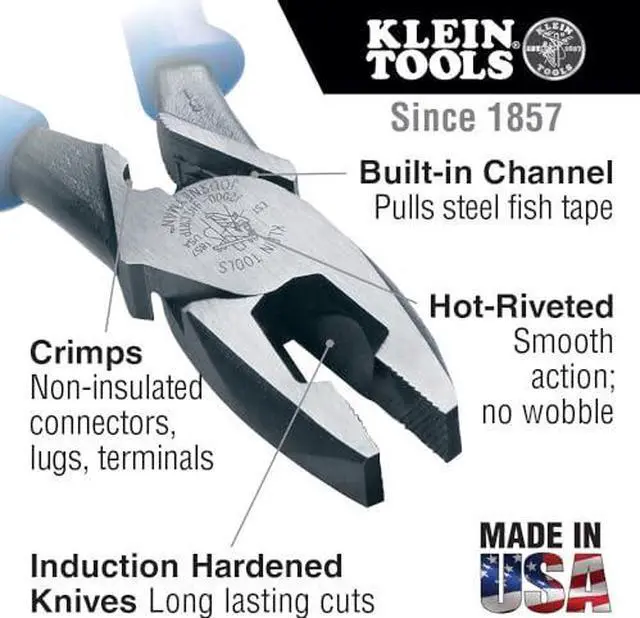 Alt view image 17 of 17 - Side Cutting Pliers, Crimper/Puller, 9-1/2