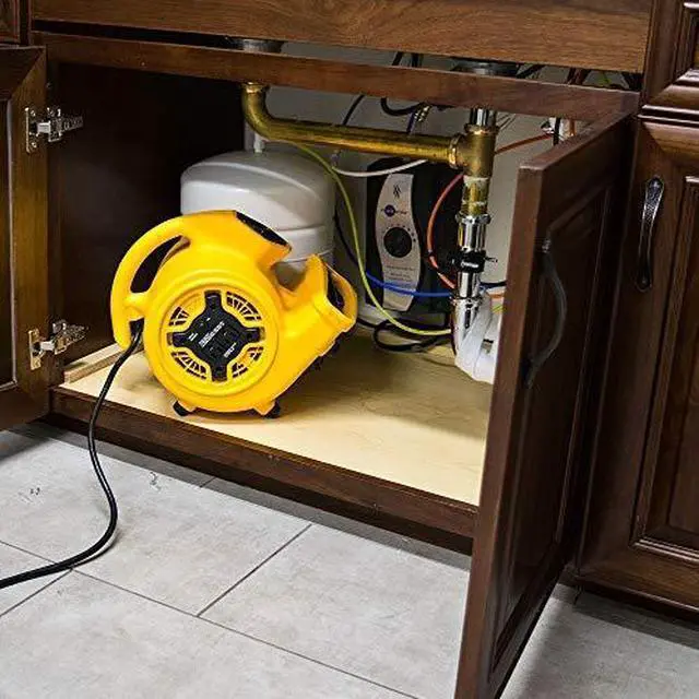 Alt view image 3 of 12 - XPOWER P-130A Mini Mighty Air Mover, Utility Fan, Dryer, Blower with Build-in Power Outlets for Water Damage Restoration, Home and Plumbing Use - 1/5 HP, 825 CFM, 3 Speeds