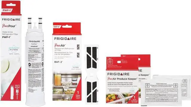 Main image of Frigidaire PurePour® PWF-1 FPPWFU01 + PureAir® RAF-2 FRGPAAF2 + 2 pcs PK-1 FRPAPKRF Water & Air Filter Combo