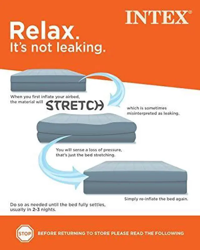 Alt view image 11 of 16 - Intex Dura-Beam Deluxe Hi Rise Air Bed - Queen 64417ED