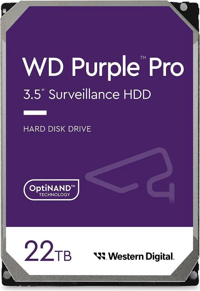 Alt view image 3 of 8 - Western Digital 22 TB Hard Drive - 3.5" - SATA WD221PURP-20PK - Purple
