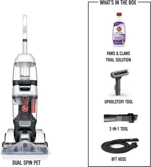 Alt view image 9 of 13 - NEW HOOVER DualSpin Pet Carpet Cleaner, FH54020