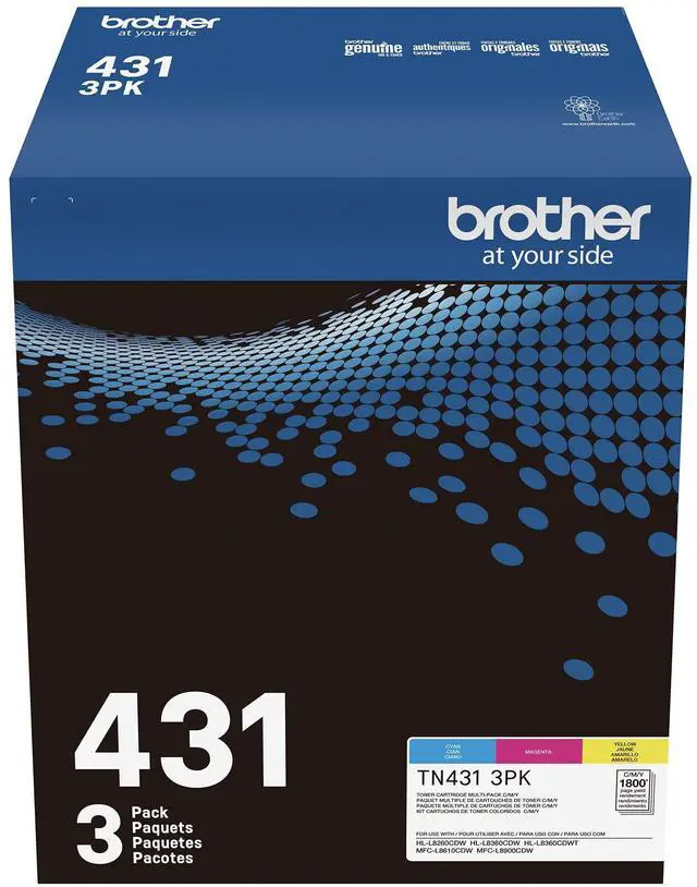 Alt view image 18 of 20 - Brother International - TN4313PK - Brother TN-431 Toner Cartridge - Cyan, Magenta, Yellow - Laser - Standard Yield -
