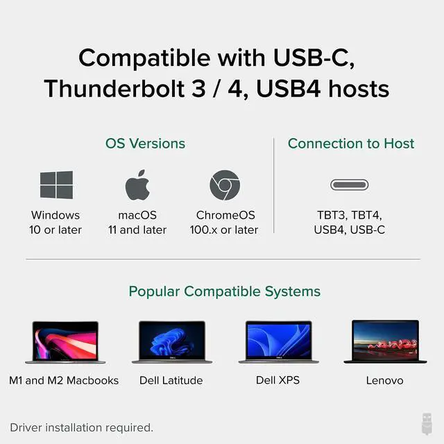 Alt view image 10 of 14 - Plugable 13-in-1 USB-C Triple Monitor Docking Station with 100W Charging, Compatible with Windows, Mac, and Chrome with Thunderbolt or USB-C (3x HDMI, 1x USB-C, 4x USB, Ethernet, SD Card Reader)