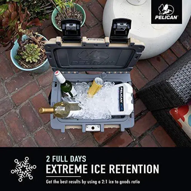 Alt view image 6 of 12 - Pelican Elite 20 Quart Cooler (Dark Grey/Green)