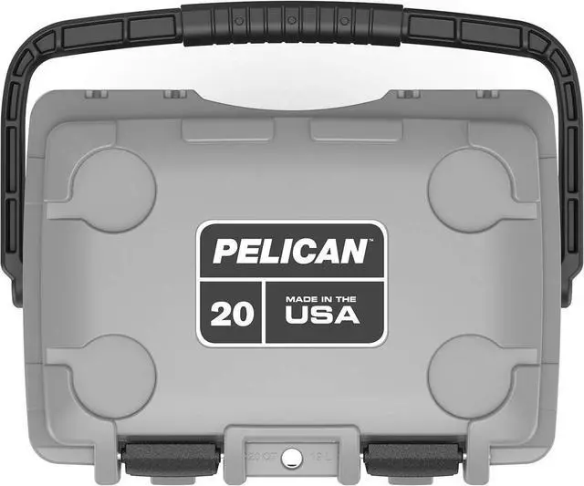 Alt view image 8 of 12 - Pelican Elite 20 Quart Cooler (Dark Grey/Green)