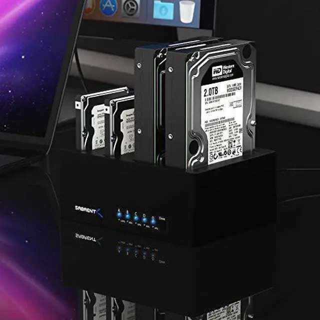Alt view image 16 of 20 - Sabrent 4-Bay USB 3.0 SATA 2.5in/3.5in SSD/HDD Docking Station (DS-U3B4)