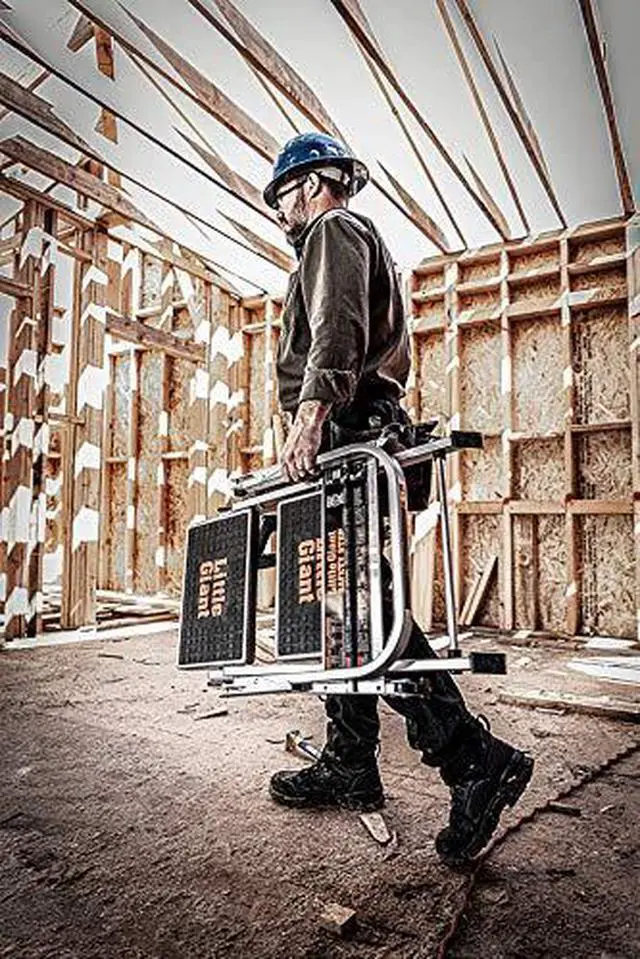 Alt view image 18 of 20 - 2 Steps, Aluminum Step Stool, 300 lb. Load Capacity, Gray LITTLE GIANT 10210BA