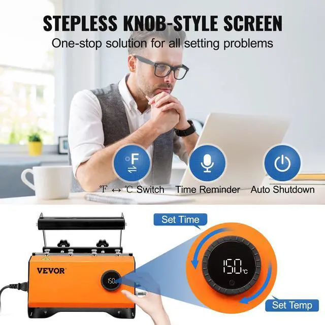 Alt view image 8 of 9 - VEVOR Tumbler Heat Press, 30oz Mug Heat Press Machine Sublimation Transfer 11-15oz 16-25oz 30oz Straight Skinny Tumblers, Cup Heat Press with Heat-Resist Gloves & Tape, DIY Ceramic Mugs Cups Glasses