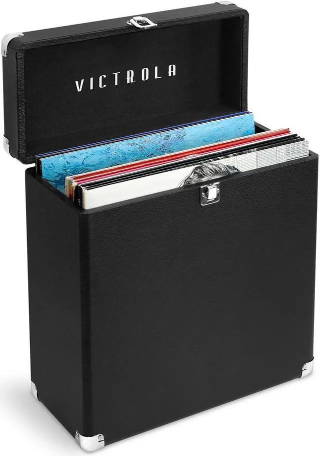 Alt view image 5 of 9 - Victrola - Storage Case for Vinyl Turntable Records - Black
