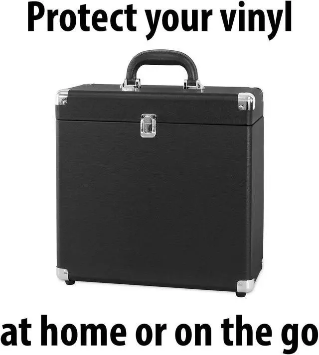 Alt view image 8 of 9 - Victrola - Storage Case for Vinyl Turntable Records - Black