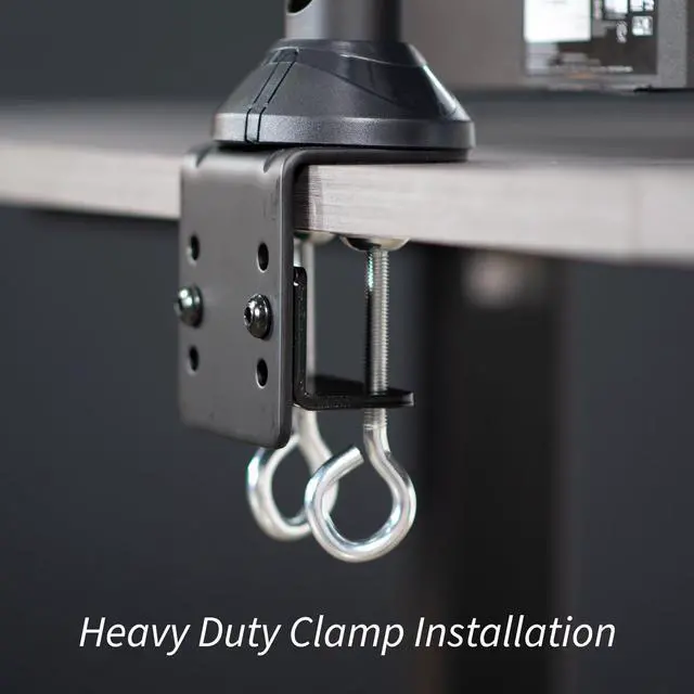 Alt view image 12 of 14 - VIVO Steel Quad Monitor Heavy Duty Desk Mount 3 + 1 Fully Adjustable Stand | Holds 4 Screens up to 32" (STAND-V104A)