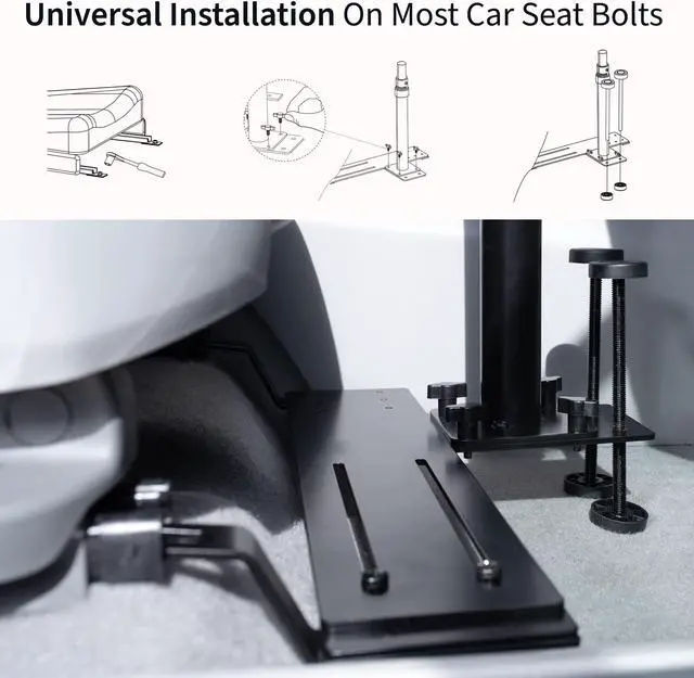 Alt view image 12 of 14 - VIVO Single Laptop Notebook Car Mount, Swivel Arm Adjustable Extension Clamp, Black, MOUNT-CAR01