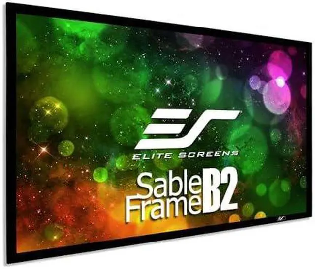 Alt view image 8 of 15 - elite screens sable frame b2, 120-inch diag. 16:9, active 3d 4k / 8k ultra hd fixed frame home theater projection projector scr
