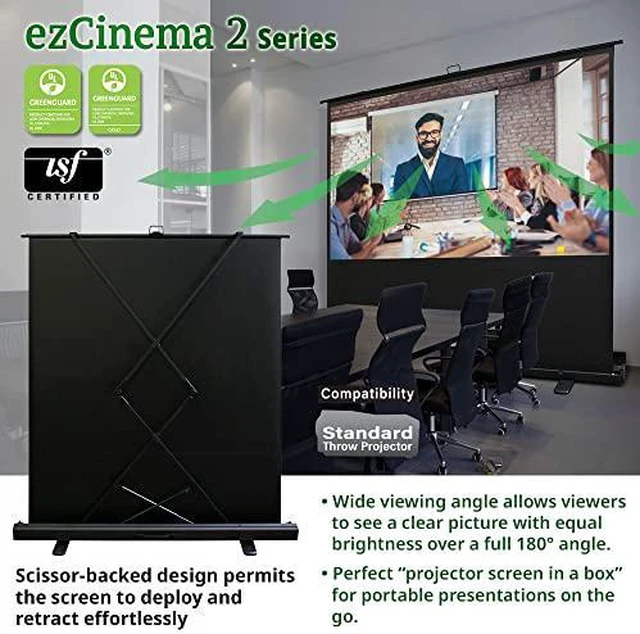 Alt view image 8 of 10 - Elite Screens ezCinema F84XWH2 Projection Screen - 16:9