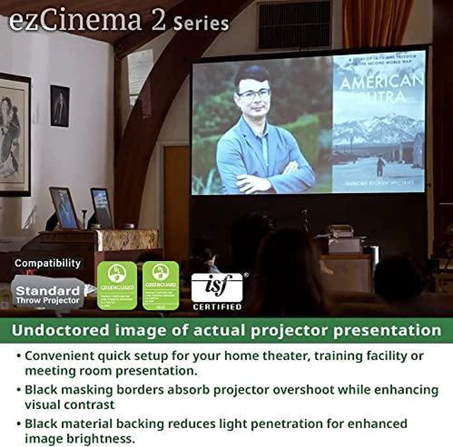 Alt view image 9 of 10 - Elite Screens ezCinema F84XWH2 Projection Screen - 16:9