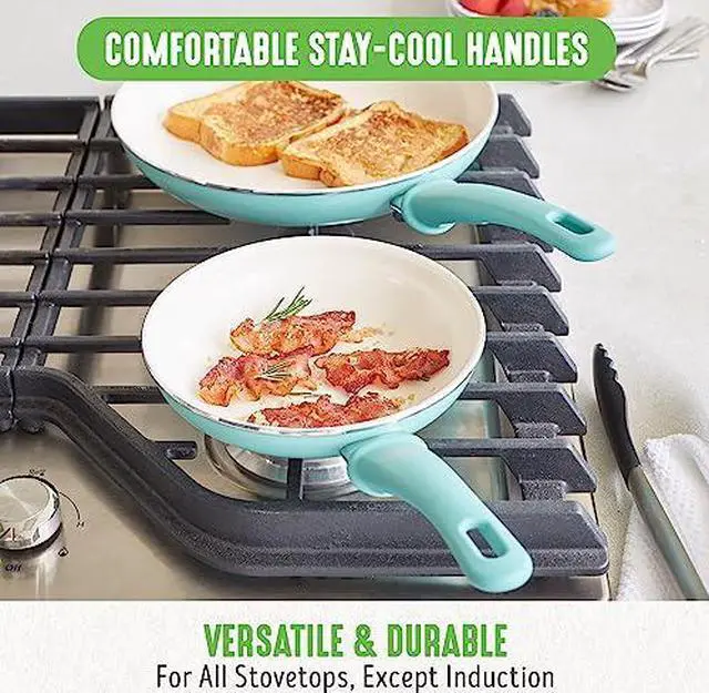 Alt view image 8 of 8 - greenlife soft grip 16pc ceramic nonstick cookware set, turquoise