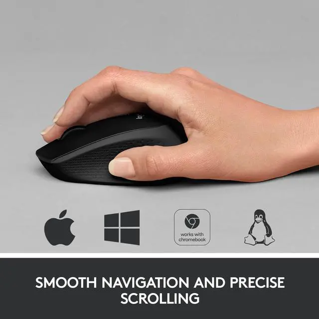 Alt view image 10 of 12 - Logitech M330 Silent Plus Advanced Optical Wireless USB Mouse 2406183