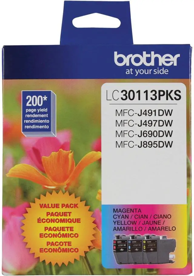 Alt view image 14 of 18 - Brother LC30113PKS Ink Cartridge - Combo Pack - Cyan/Magenta/Yellow