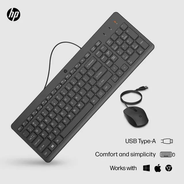 Alt view image 10 of 10 - HP 150 Wired Mouse and Keyboard Combo 240J7AA