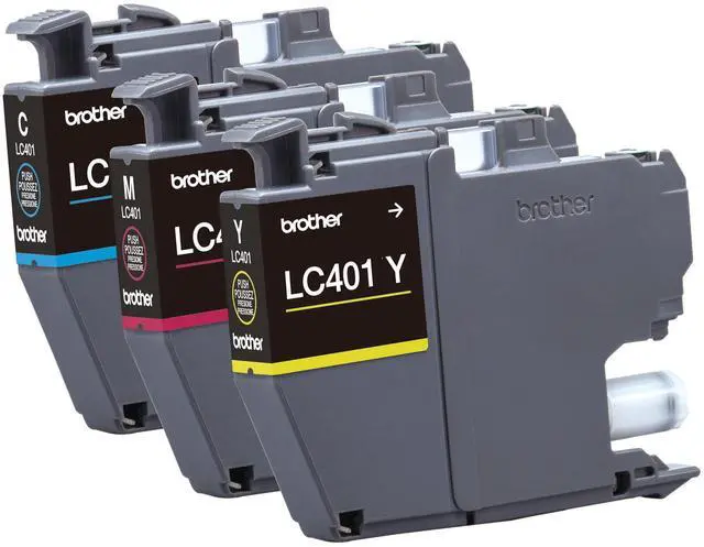 Alt view image 18 of 20 - Brother LC401 Cyan/Magenta/Yellow Standard Yield Ink Cartridges 3/Pack (LC4013PKS)